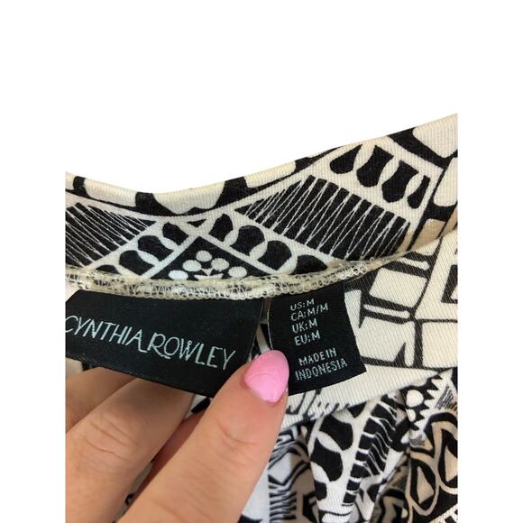 Cynthia Rowley Mix Paisley Print Tribal Boho Western Maxi Relaxed Skirt M Hippie - Picture 2 of 5